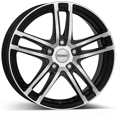 DEZENT TZ 8x19 5x114.0 ET40 DIA71.6 Black front polished